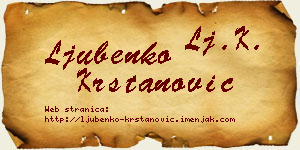 Ljubenko Krstanović vizit kartica